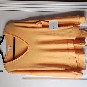 New Beyond Yoga Long Sleeve Orange Top, NWT, Sz. XS